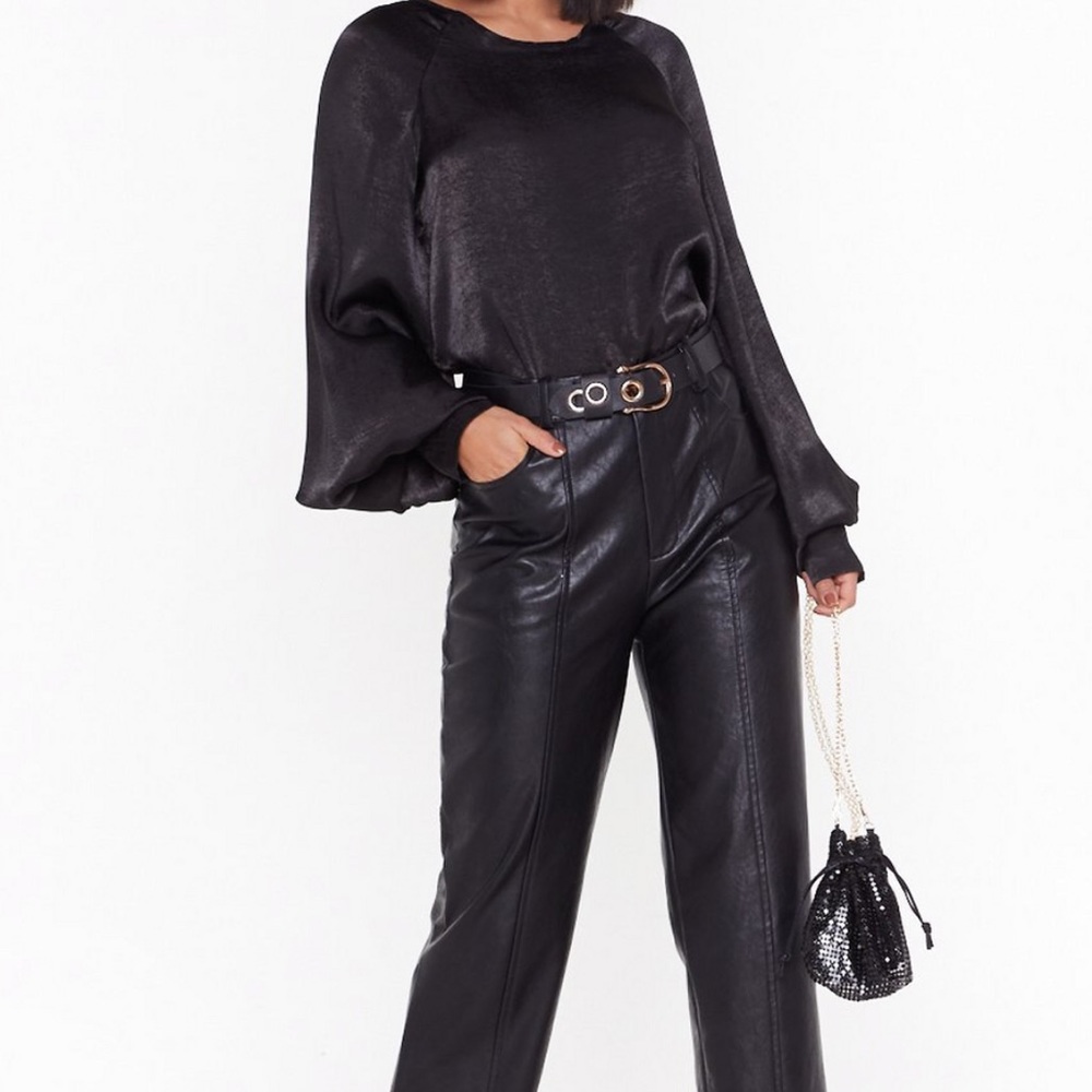 Black Satin Blouse